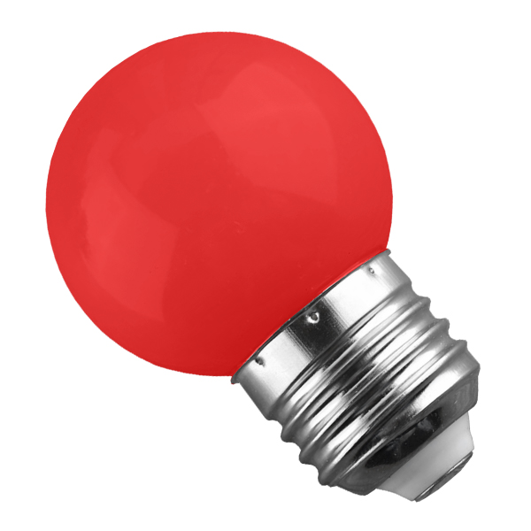 Λάμπα LED Color Γλόμπος Mini G45, E27, 2W, 200lm, Κόκκινο